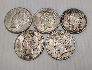 (5) peace dollars