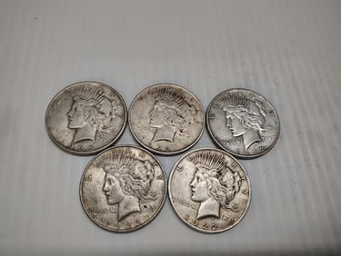 (5) peace dollars