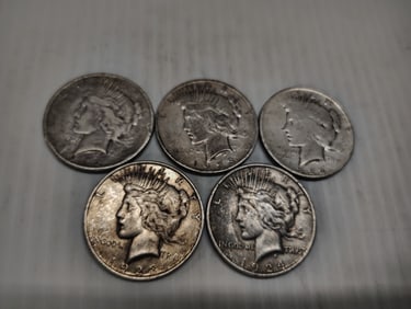 (5) peace dollars