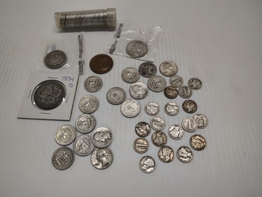 miscellaneous lot of silver and other coins