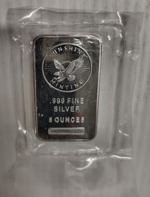 5 oz Sunshine Mining silver bar