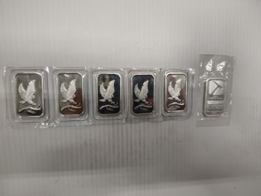 (6) 1 oz bars of silver