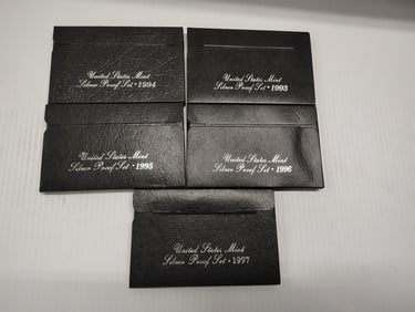 (5) United States mint silver set