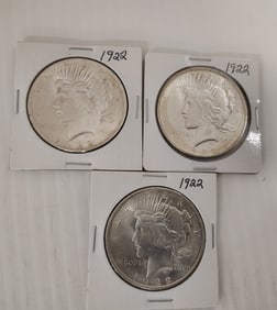 (3) peace dollars