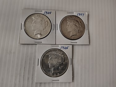 (3) peace dollars