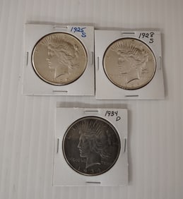 (3) peace dollars