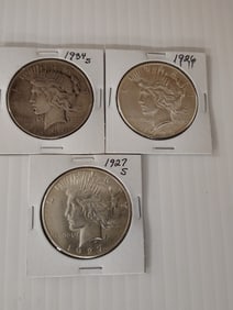 (3) peace dollars