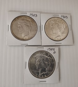 (3) peace dollars