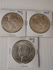 (3) peace dollars
