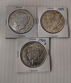 (3) peace dollars
