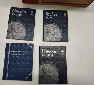 Lincoln cents with books