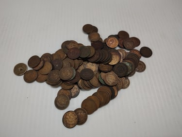 (182) indian heads and (3) flying eagle sets