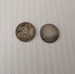 two seated dimes