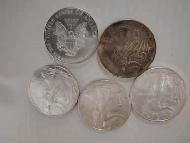 (5) silver eagles