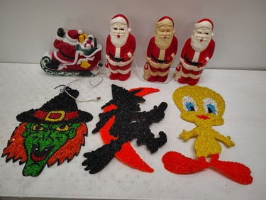 blow molds and popcorn wall art