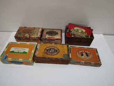 (6) cigar boxes