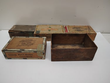 (5) cigar boxes