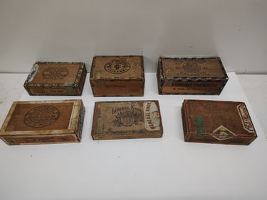 (6) cigar boxes