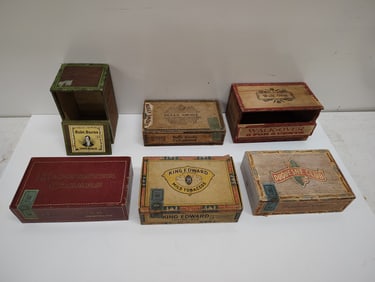 (6) cigar boxes