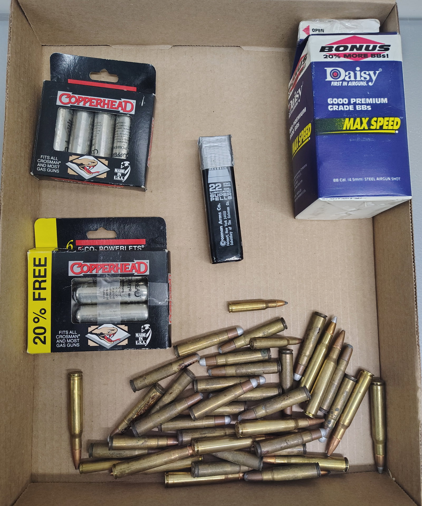 ammunition: rifle pellets daisy bb's (13) .35 Remington 14 .35 Remington 30-06 ammo