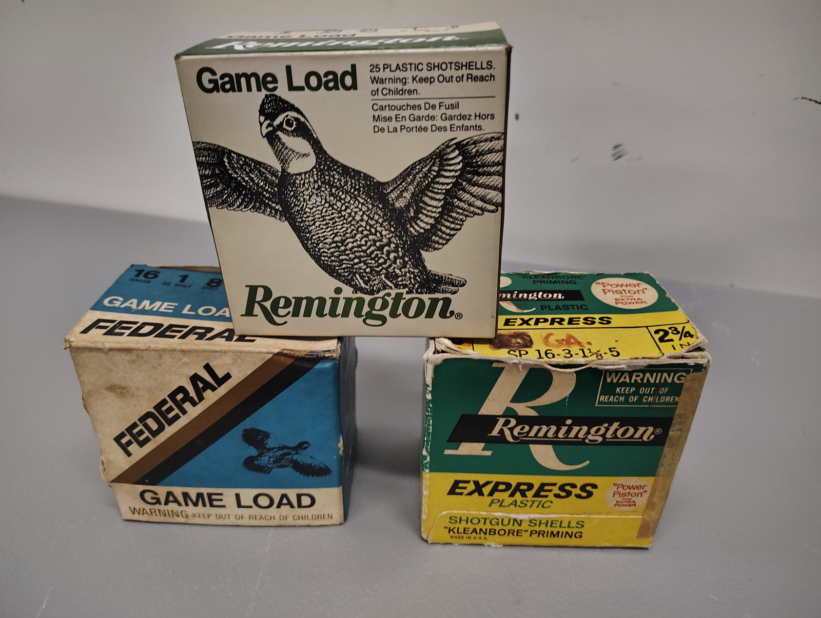 Ammo: 3 boxes of 16 gauge 70 rounds