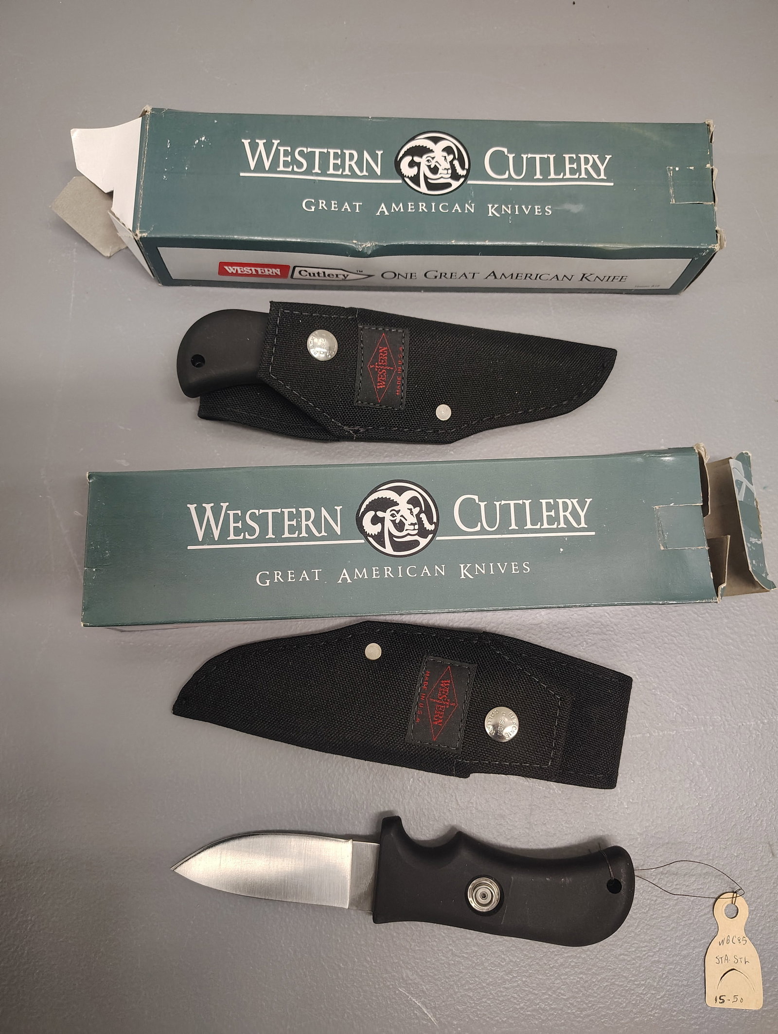 knives: 2 western cutlery sheath knife