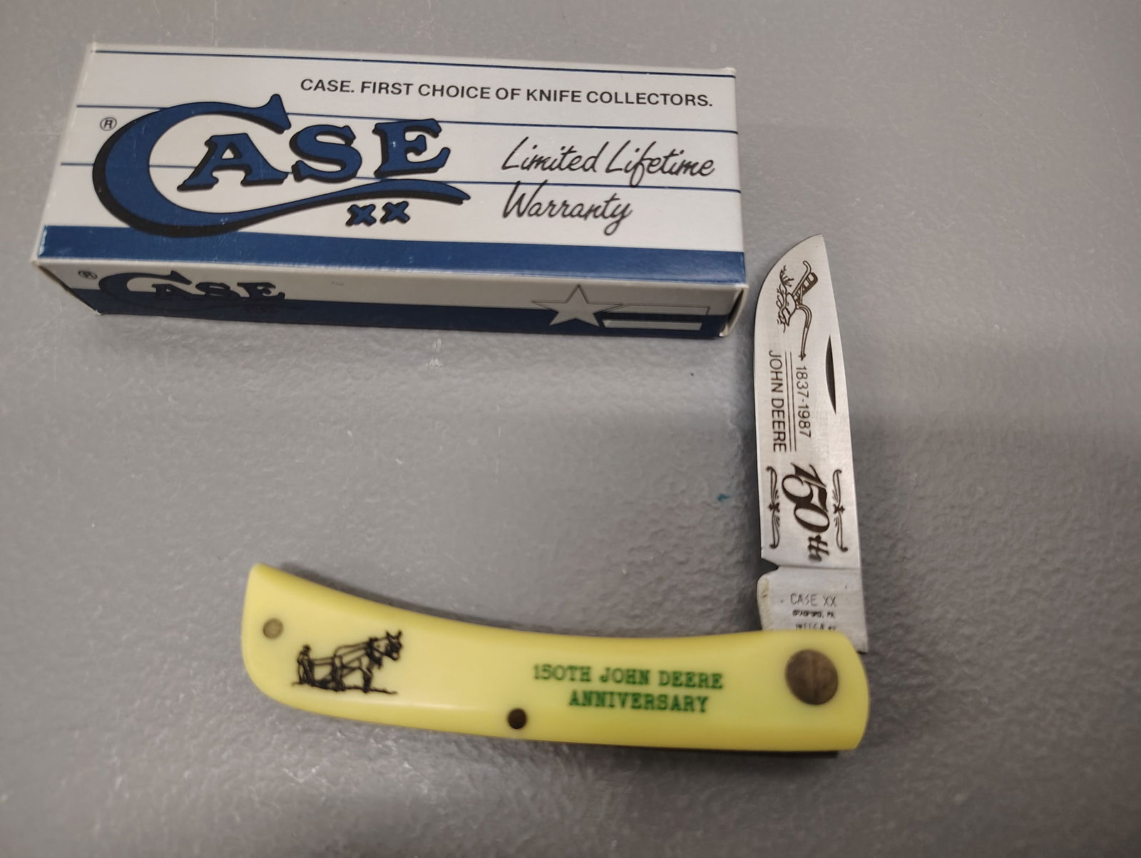 Knives: case sod buster jr 1837 150th john deere anniversary
