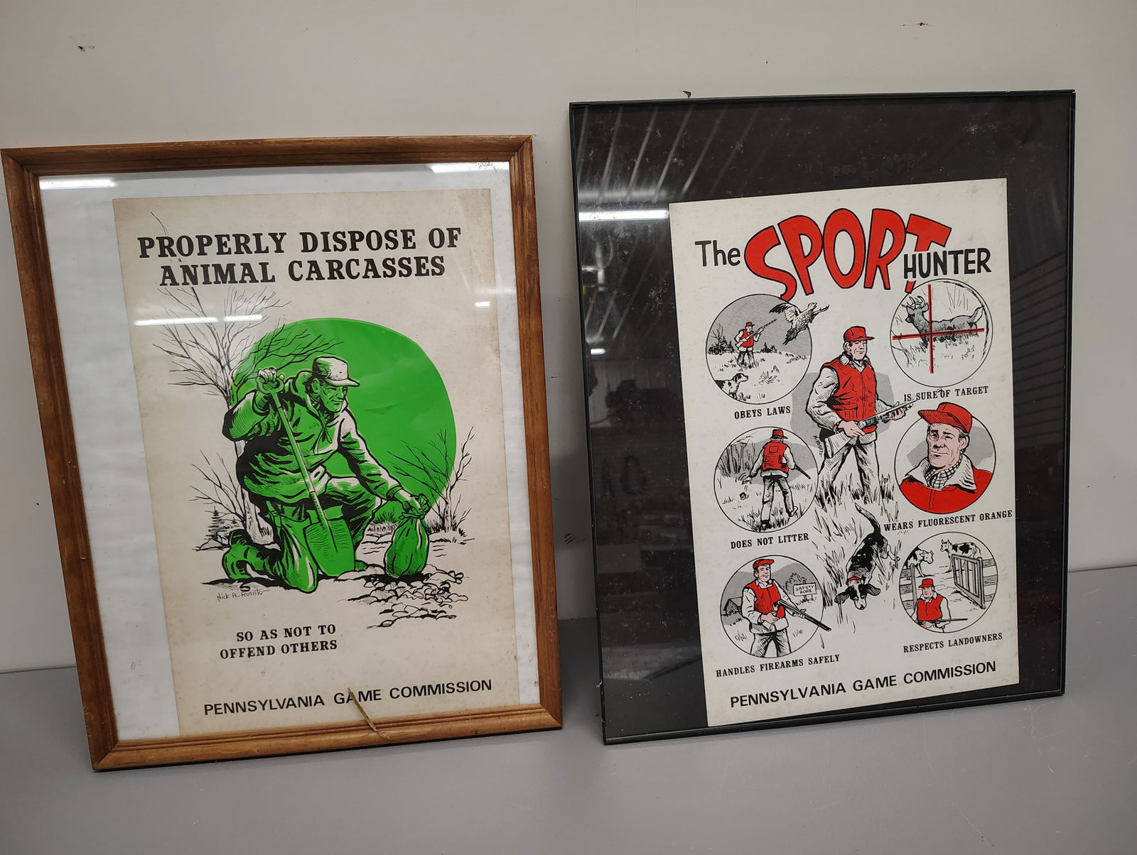 posters: 2 pa game commission posters framed