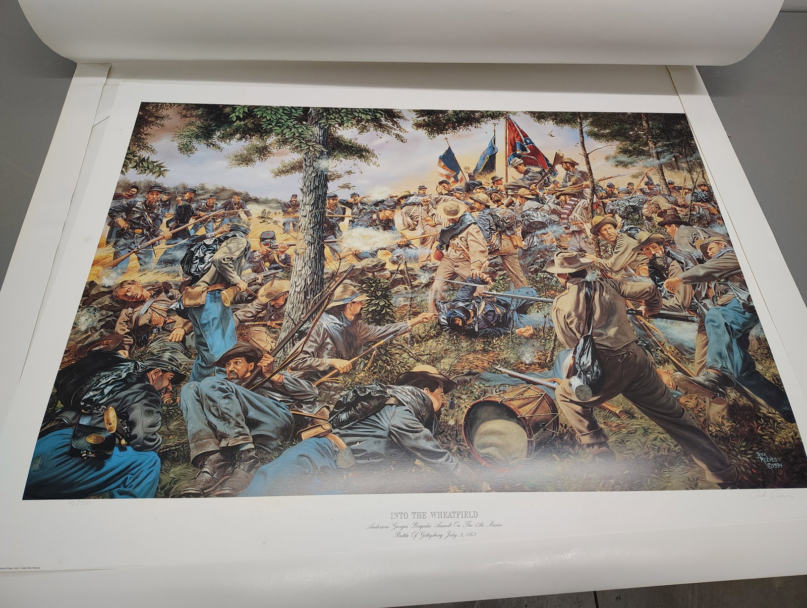 limited edition print: Rick Reeves "Into the Wheat Field" Civil War signed with certificate of authenticity