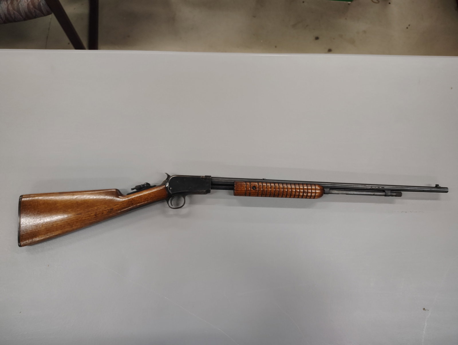 Gun: Winchester model:62 .22 short gallery gun serial number: 118039