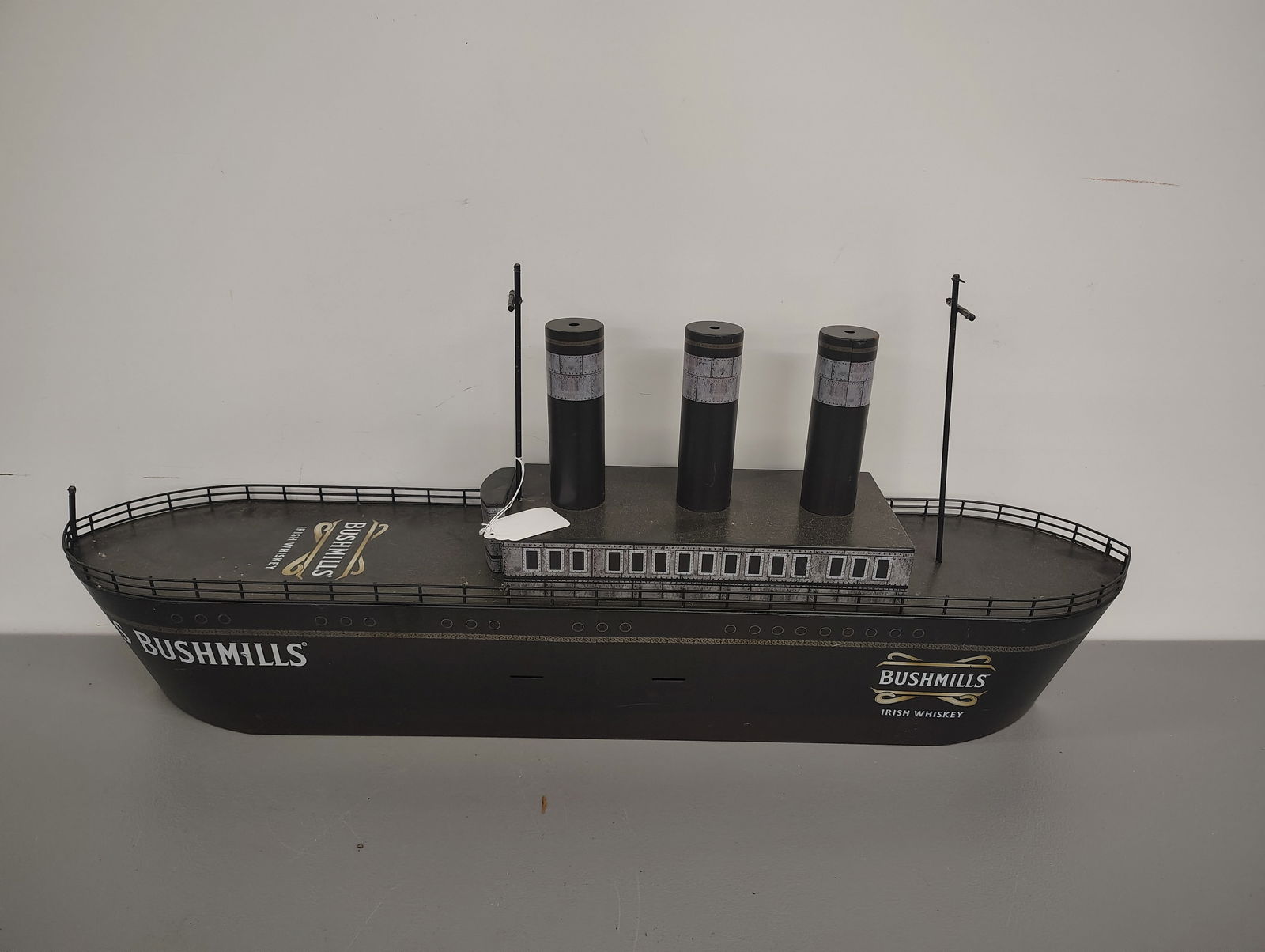 Beer advertising: Bushmills Whiskey advertising metal boat