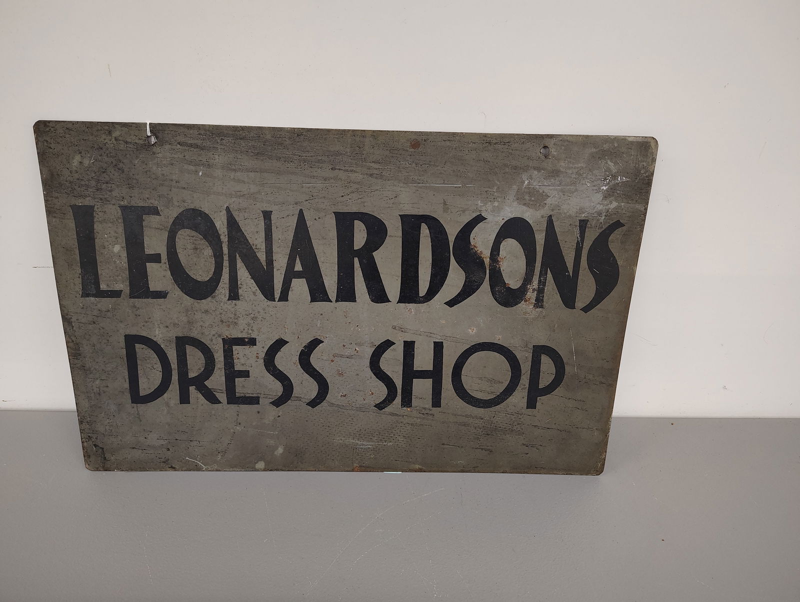 Sign: Leonardson's Dress Shop This store was on West Long Ave in Dubois PA DST