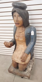 Wooden lady cigar display
