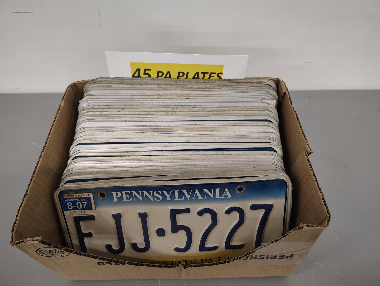License plates: (45) PA plates
