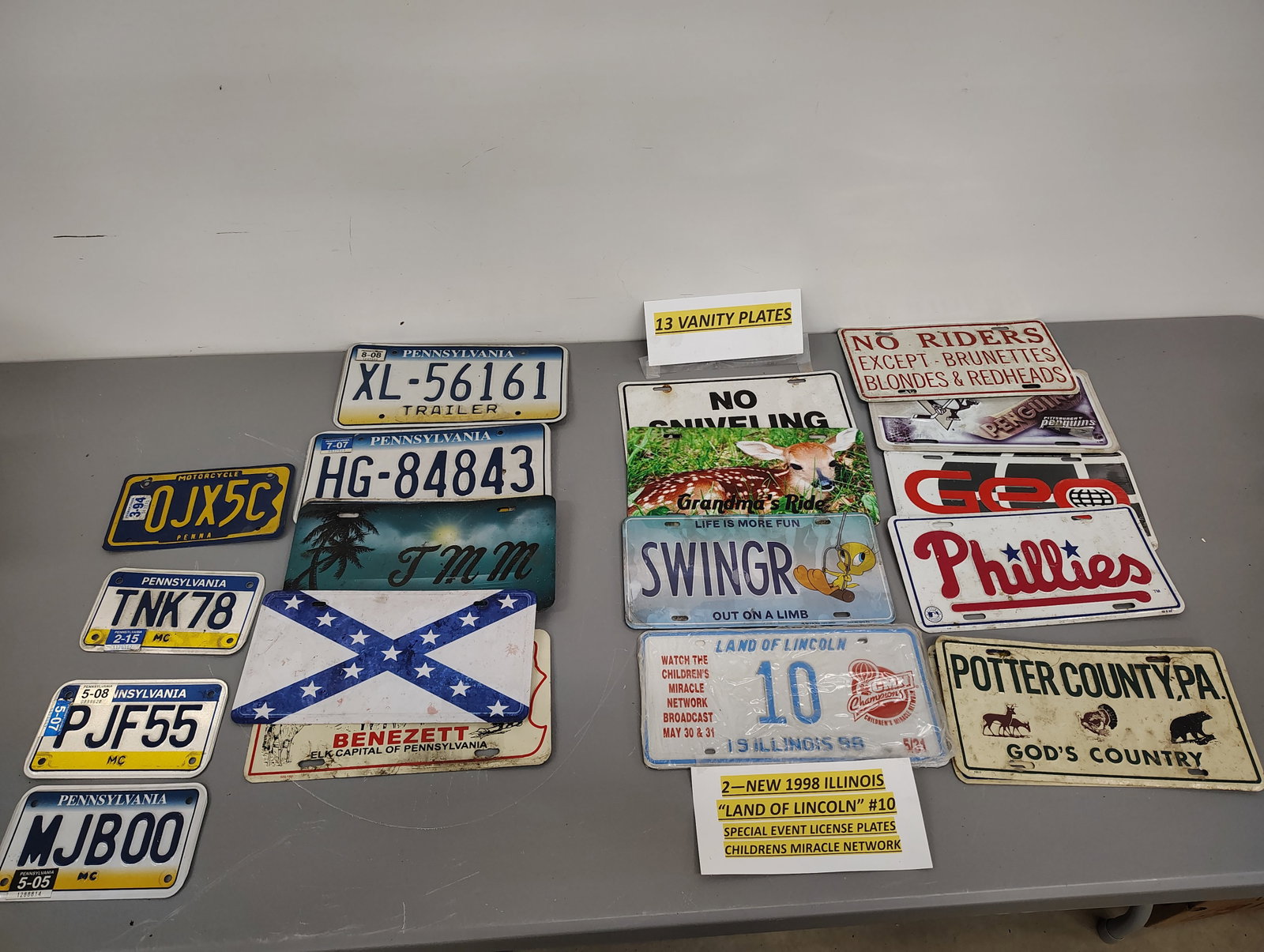 License plates: miscellaneous license plates