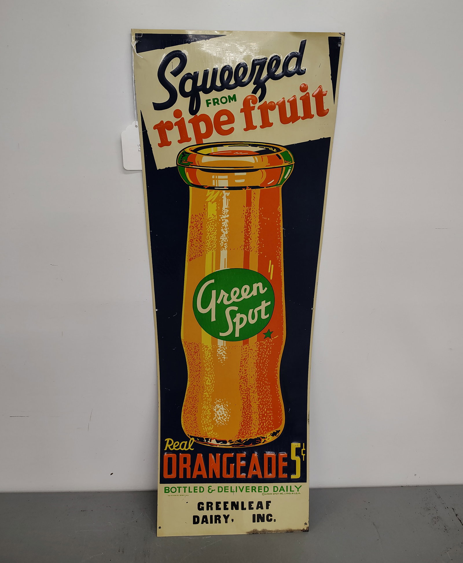 Advertising: Green Spot advertising sign SST