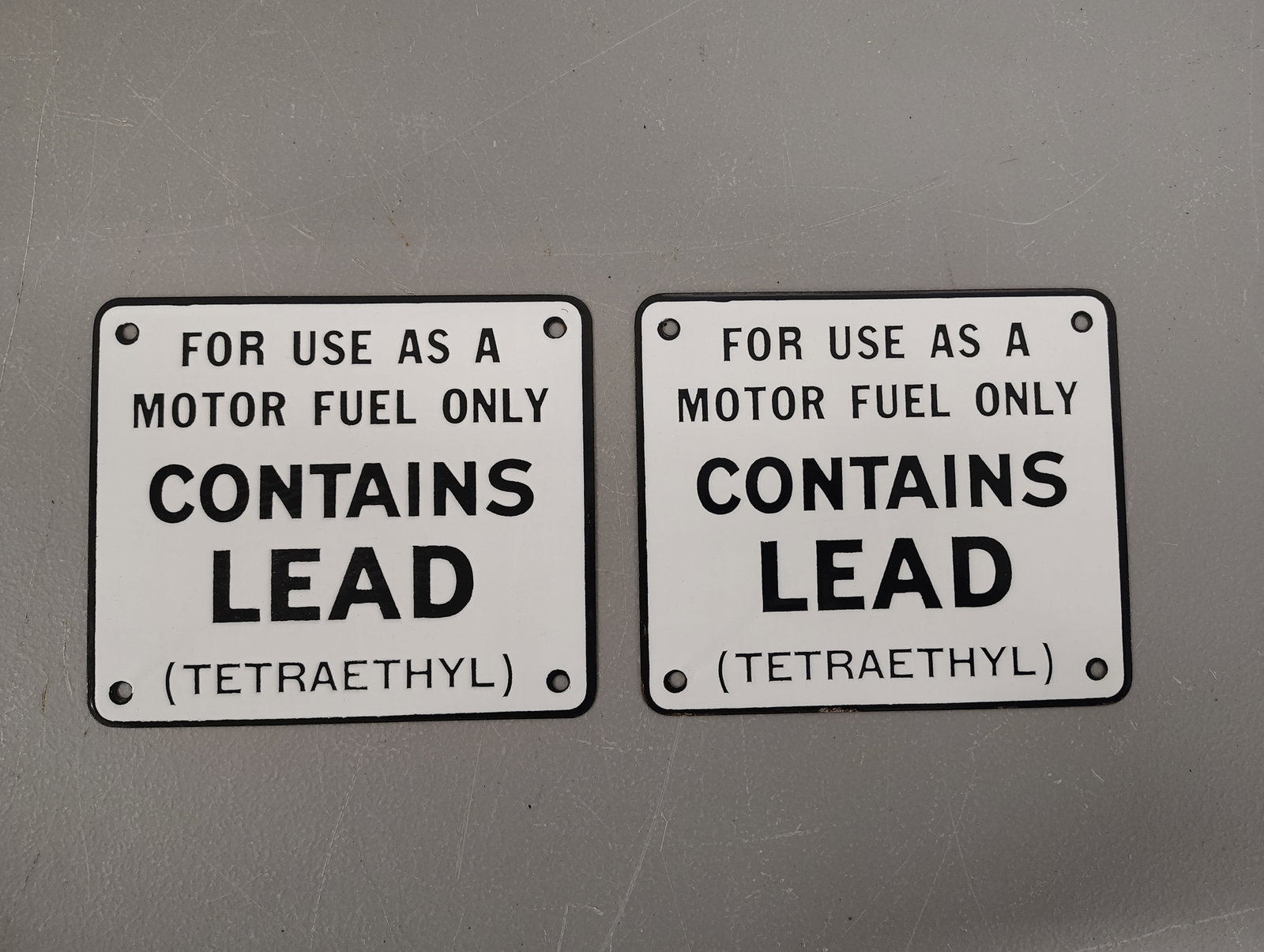 Signs: Contain lead porcelain New old stock