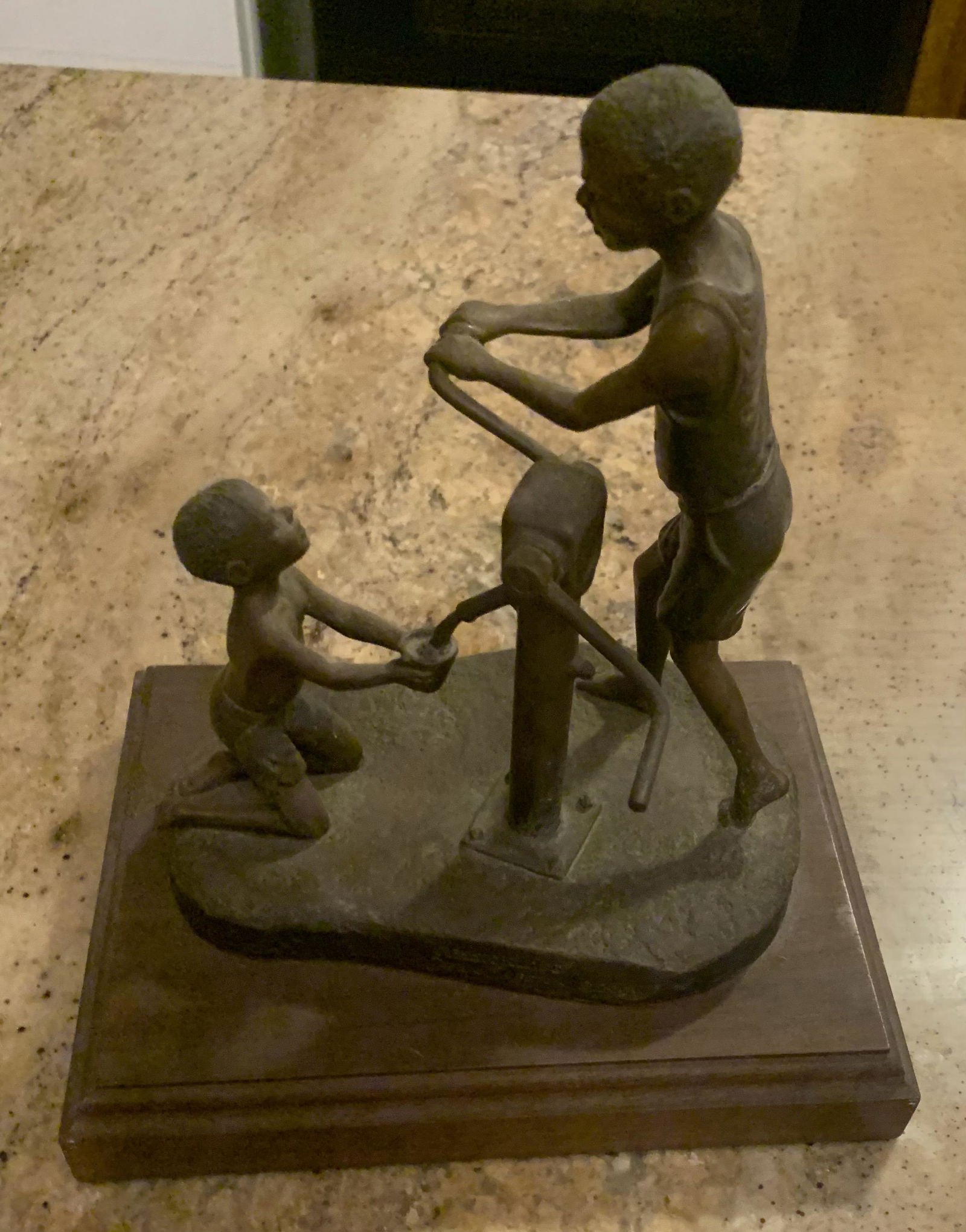 Religious Bronze Sculpture of Two Boys (1 of 2)