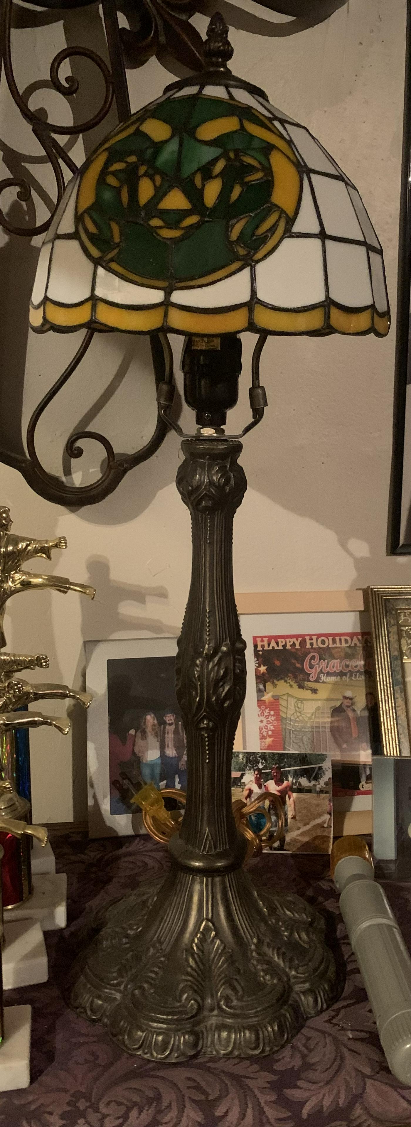 CSU Tiffany Style Desk Lamp with Glass Shade (1 of 2)