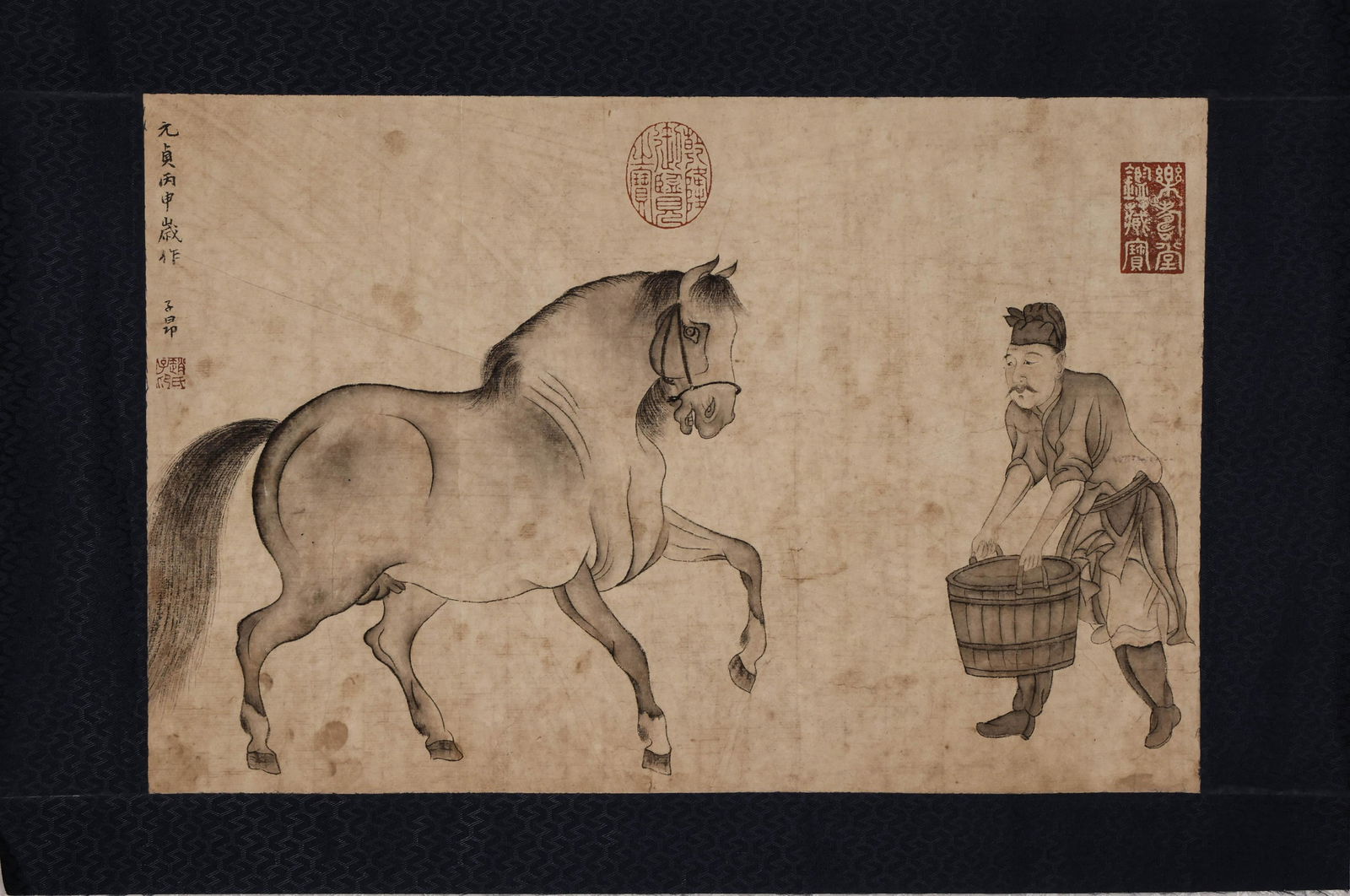 Ren Renfa's paper Mirror Heart in the Qing Dynasty: Hï¼š27cm,Wï¼š41cm