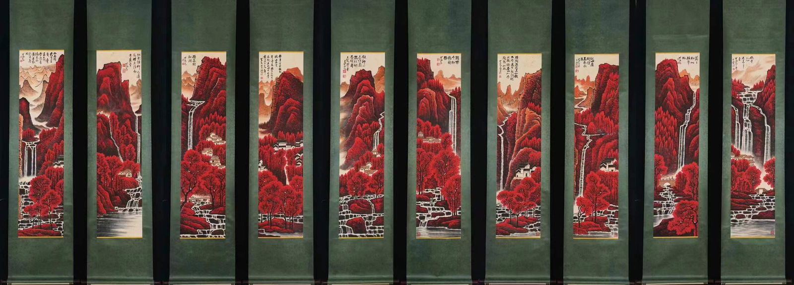 Modern and contemporary likeran paper scroll with 10 screens (1 of 11)