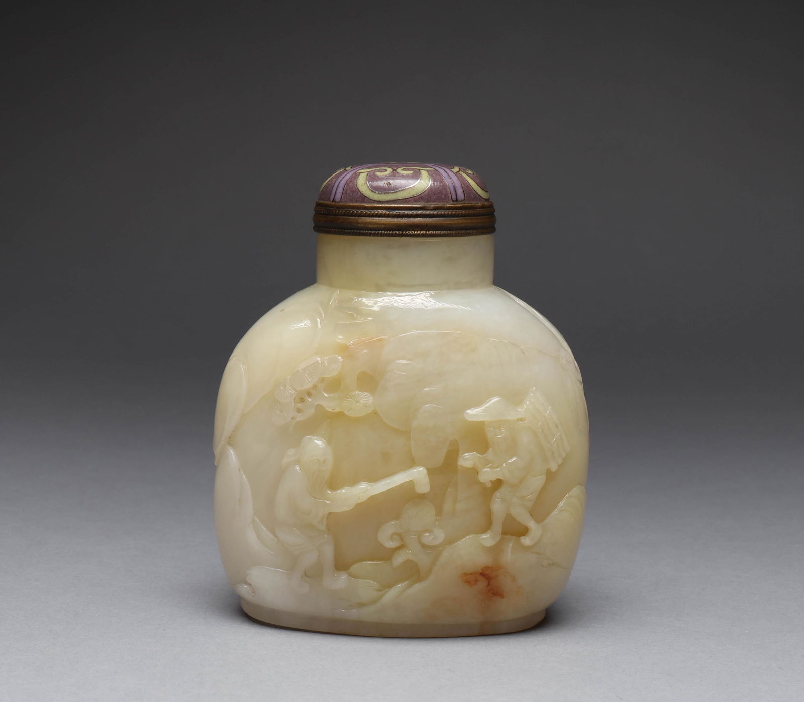 Hetian jade snuff bottle in Qing Dynasty (1 of 7)