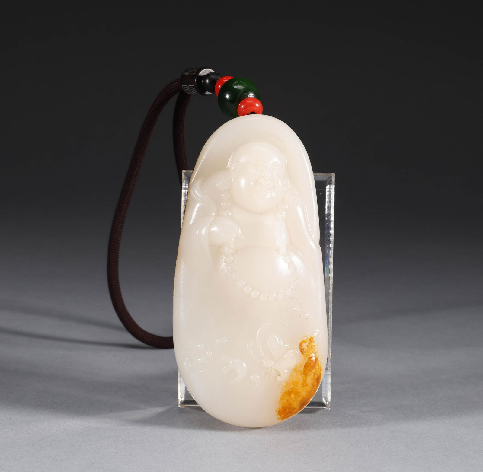 Hetian jade handle piece of Qing Dynasty (1 of 6)