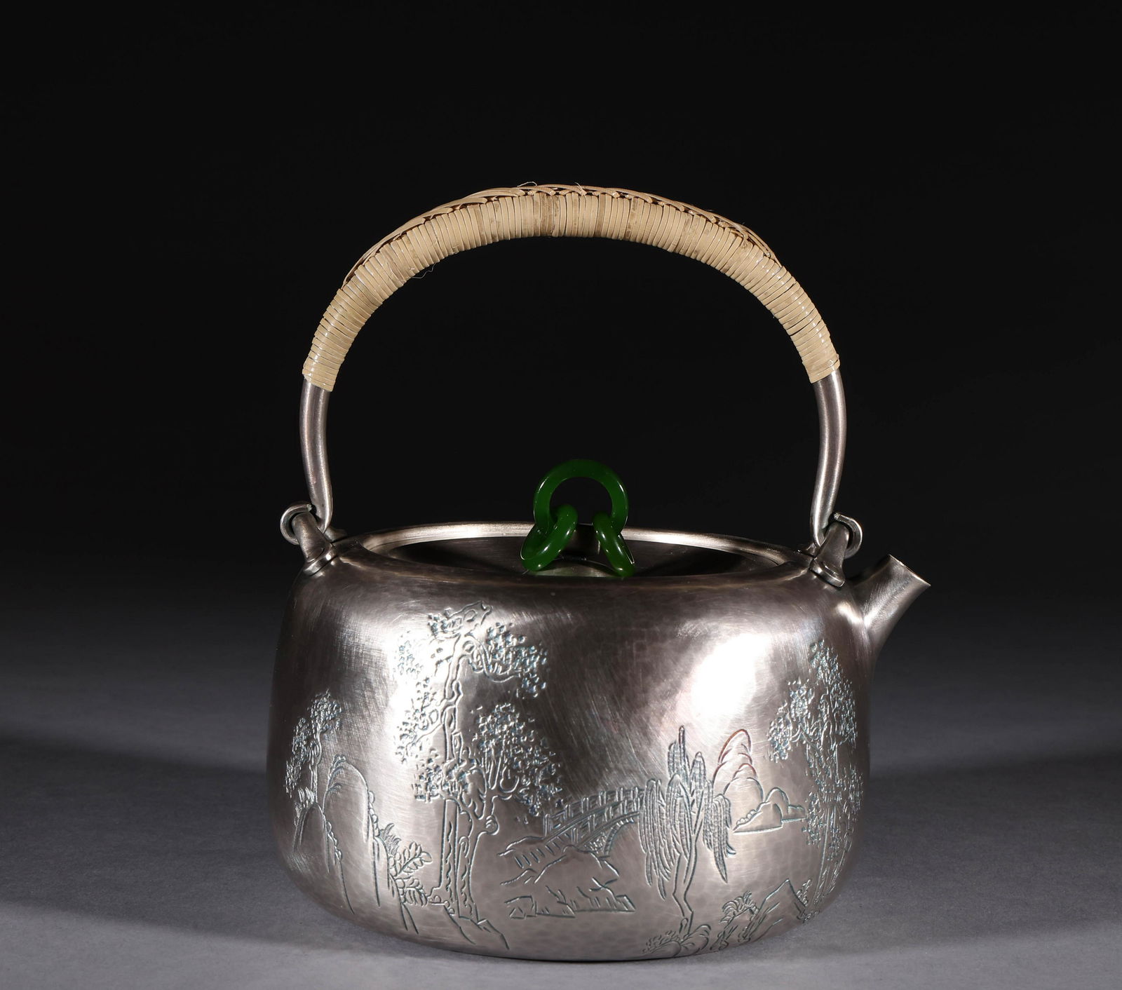 Japanese silver pot (1 of 6)