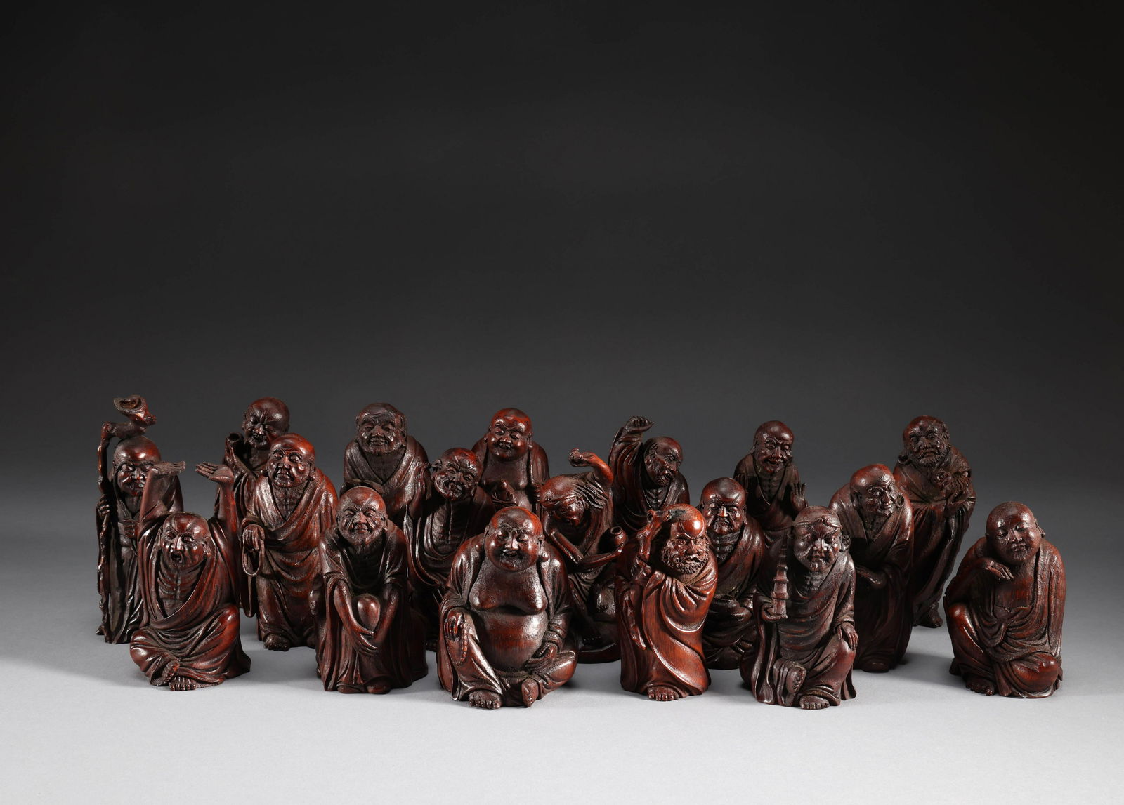 Eighteen Arhats carved with bamboo in Qing Dynasty (1 of 12)