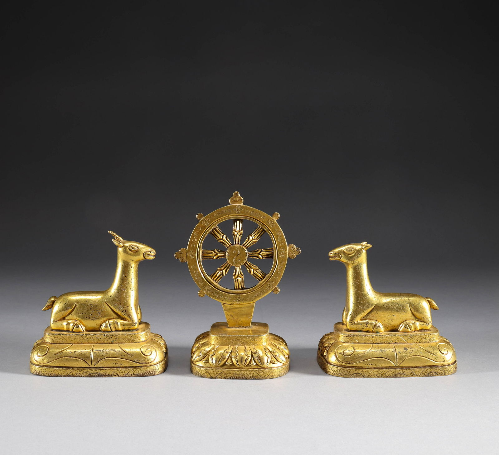 A set of bronze gilding method in Qing Dynasty (1 of 9)