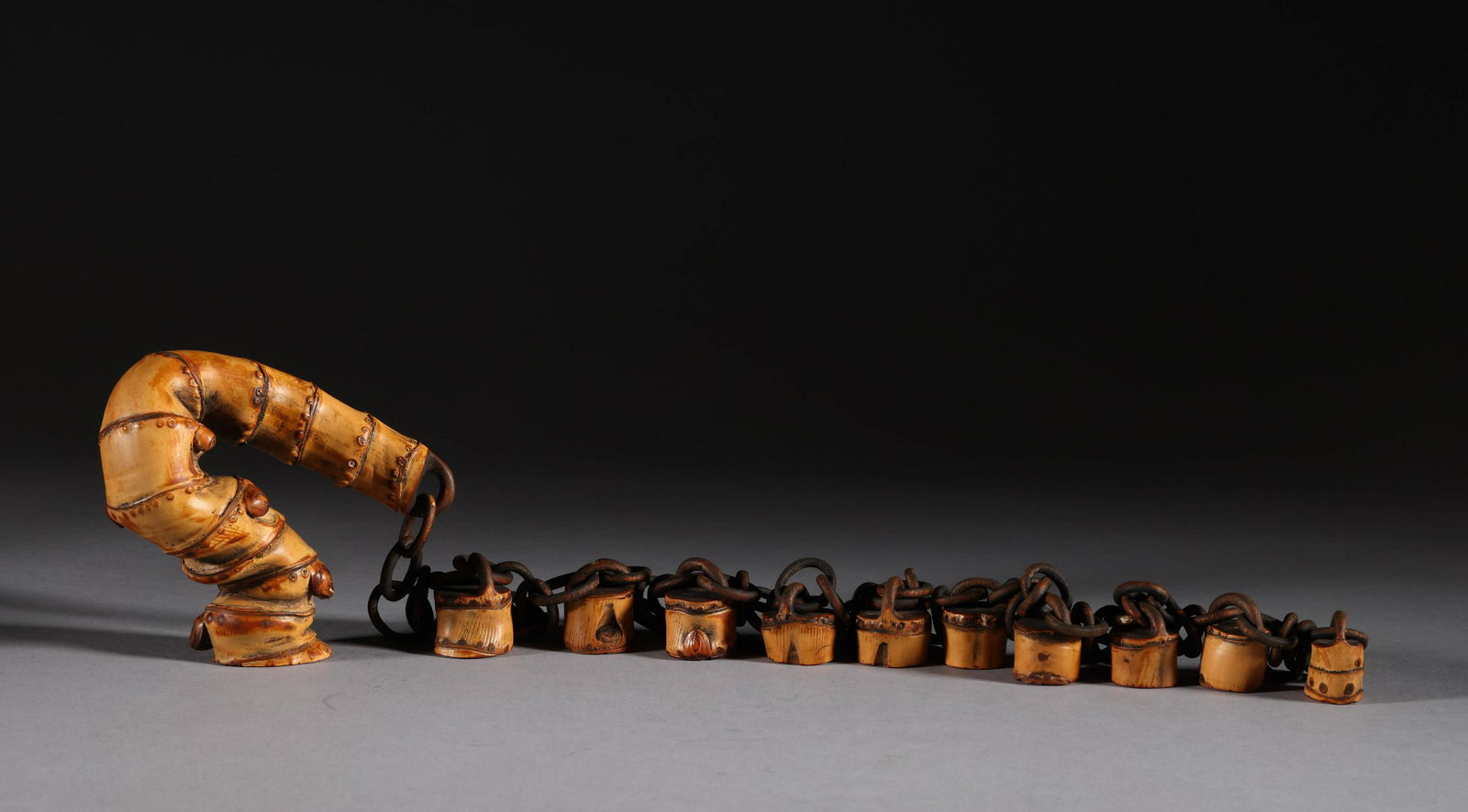 The bamboo carvings in the  Qing Dynasty had a group of eleven seals (1 of 9)