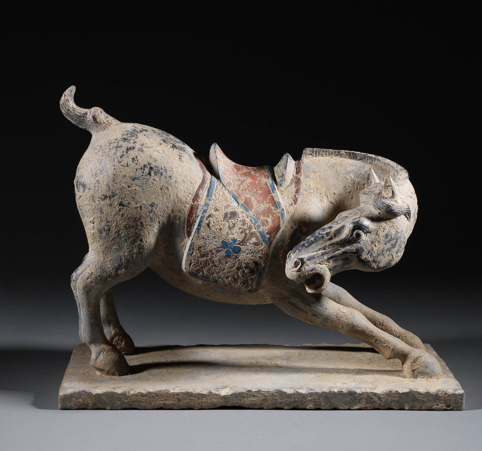 Blue stone painted horse in Song Dynasty of China (1 of 7)