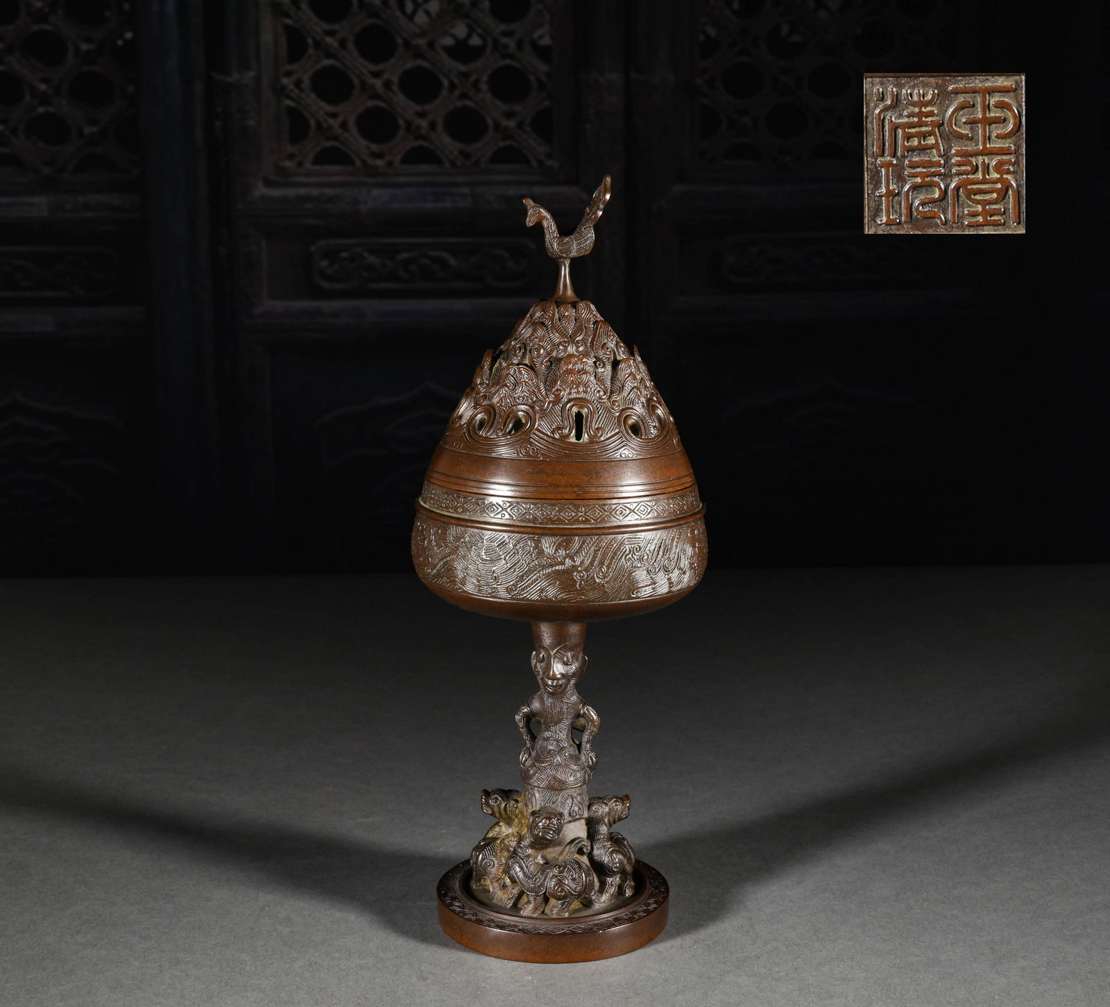 Copper Boshan stove in Qing Dynasty (1 of 10)