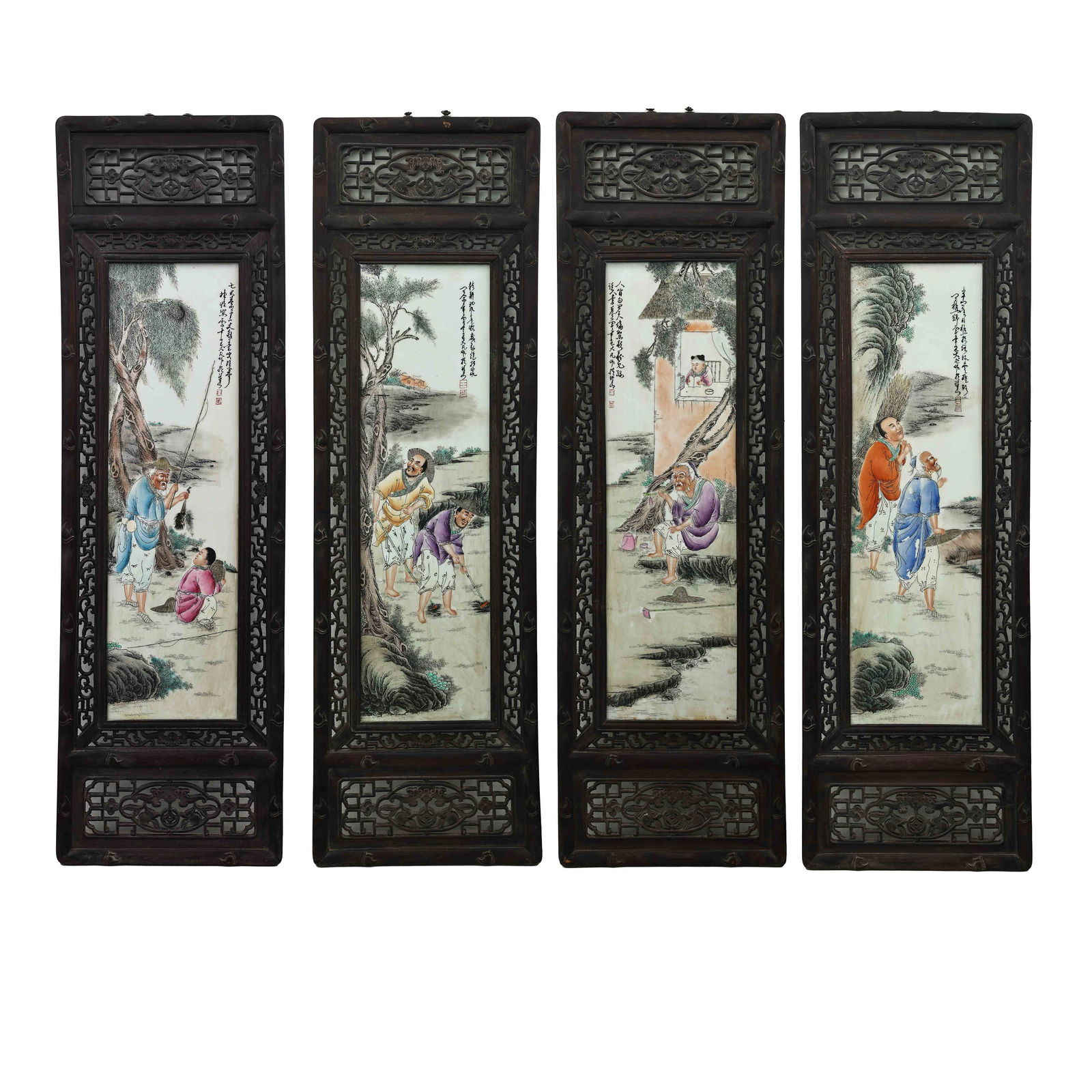 China 20th Century porcelain plate hanging screen (1 of 14)